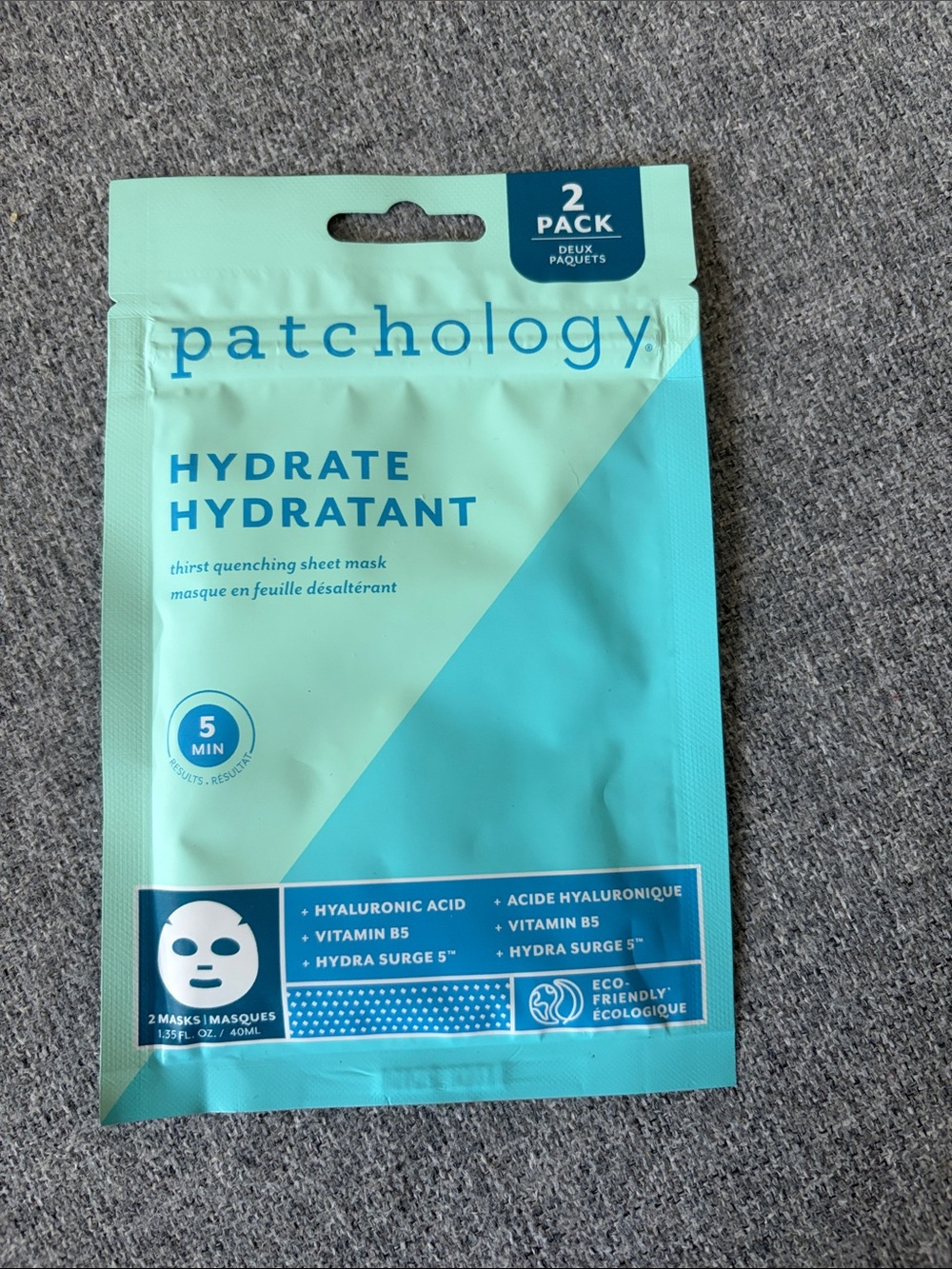 Patchology Hydrate Sheet Mask - Aqua Green (2 Pack)